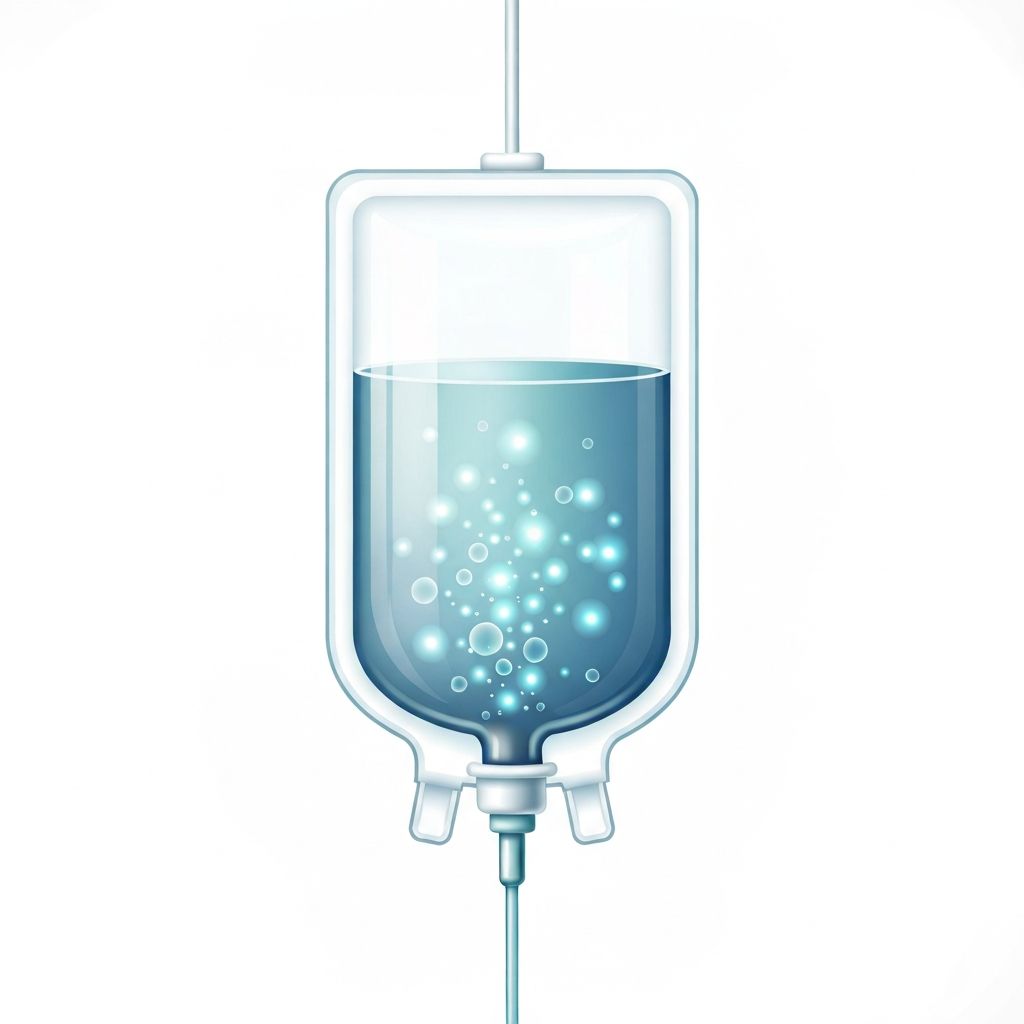 IV therapy hydration bag illustration